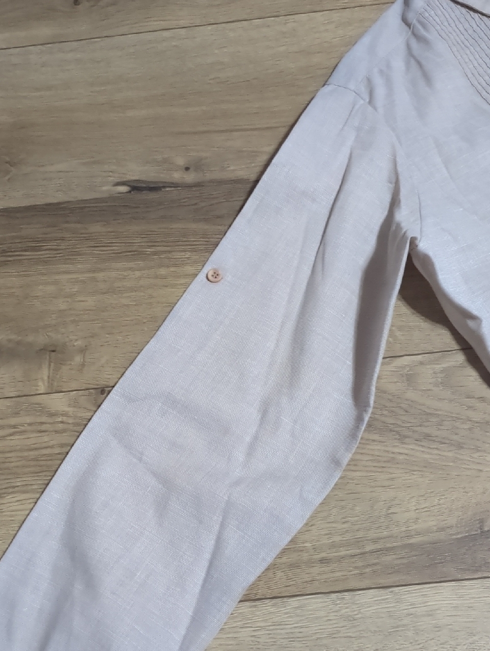 Vintage 1980s It's Gailord Womans Vintage Light Brown Blouse Size 12 NWT - Picture 7 of 12